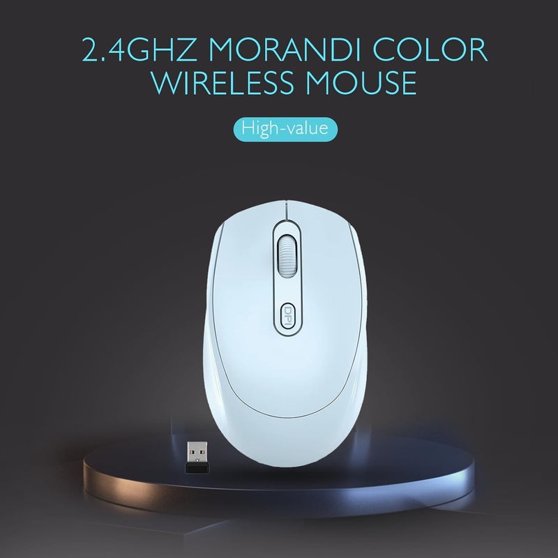 ONEUP Wireless Mouse, 2.4G, Silent, USB Nano Receiver for Laptop, Chromebook, PC, Mac, Windows and School Work (Blue) - Image 4